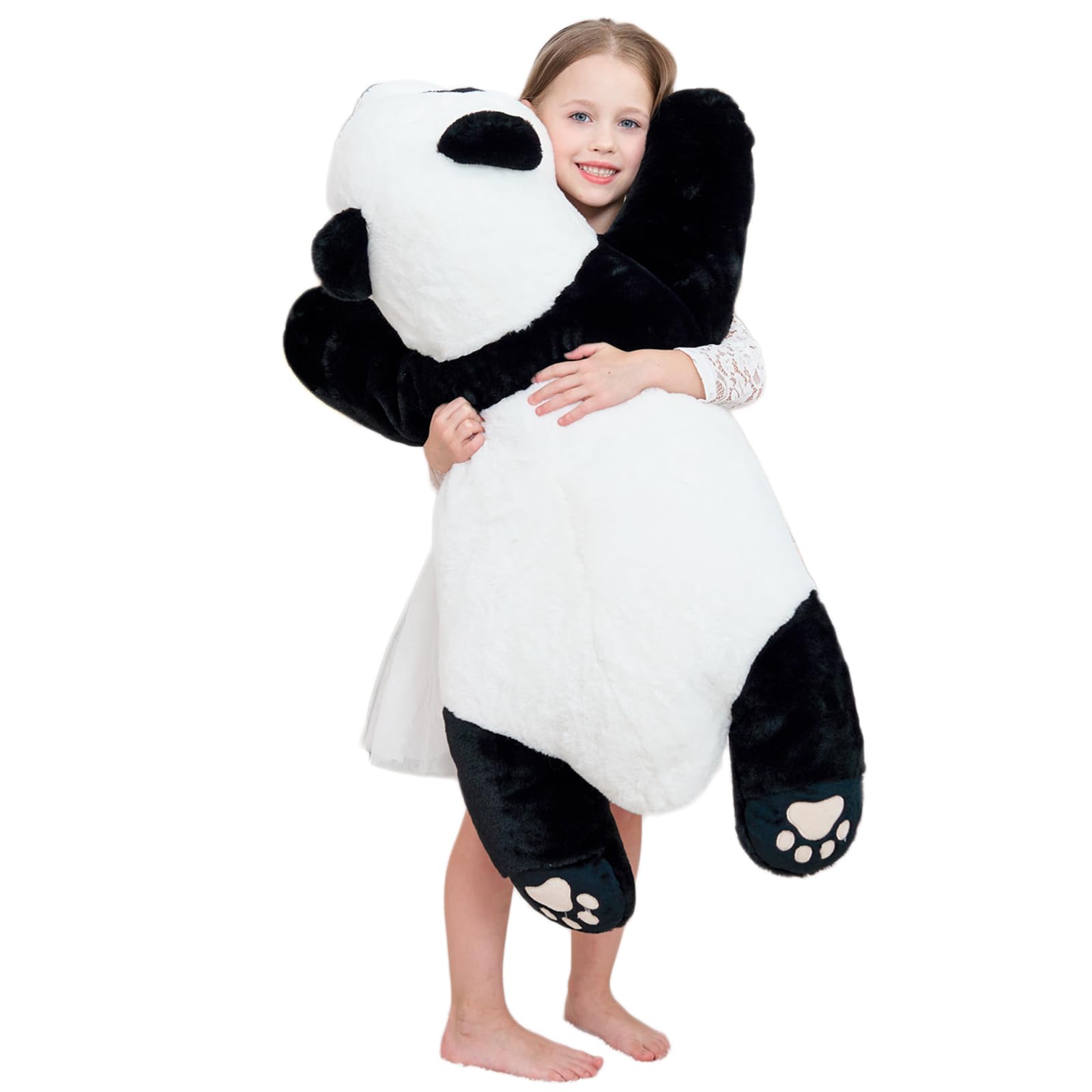 Doireum Panda Weighted Stuffed Animals, 2.87Lbs Giant Panda Stuffed Animal Cute Big Panda Weighted Plush Animals Hugging Pillow